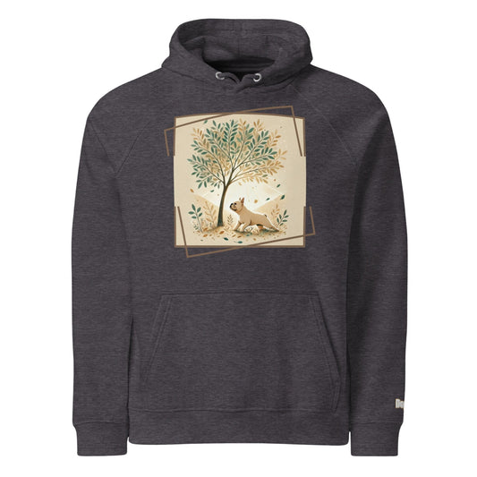Sweat à capuche écologique Raglan unisexe - Collection Bouledogue Francais - Doggy Trend
