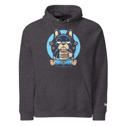Sweat à capuche écologique Raglan unisexe - Collection Bouledogue Francais - Doggy Trend