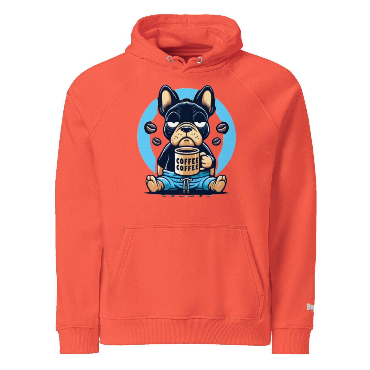 Sweat à capuche écologique Raglan unisexe - Collection Bouledogue Francais - Doggy Trend