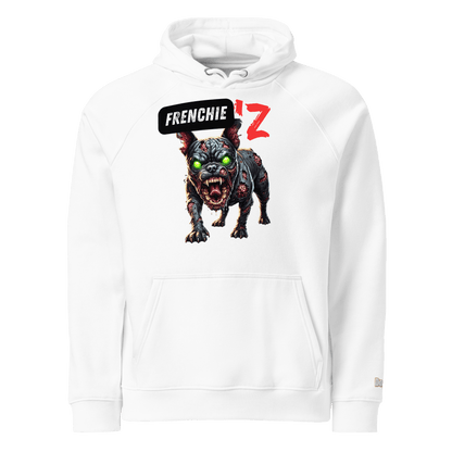 Sweat à capuche écologique Raglan unisexe - Collection Bouledogue Français - Doggy Trend