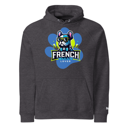 Sweat à capuche écologique Raglan unisexe - Collection Bouledogue Francais - Doggy Trend