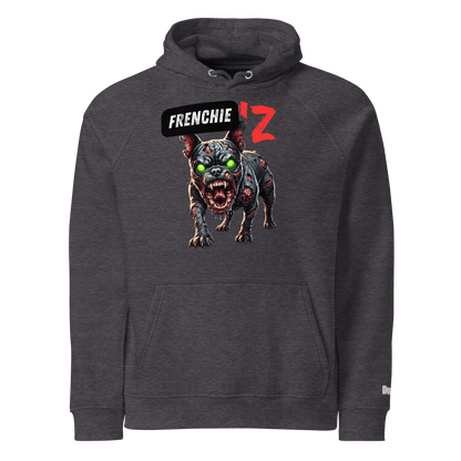 Sweat à capuche écologique Raglan unisexe - Collection Bouledogue Français - Doggy Trend