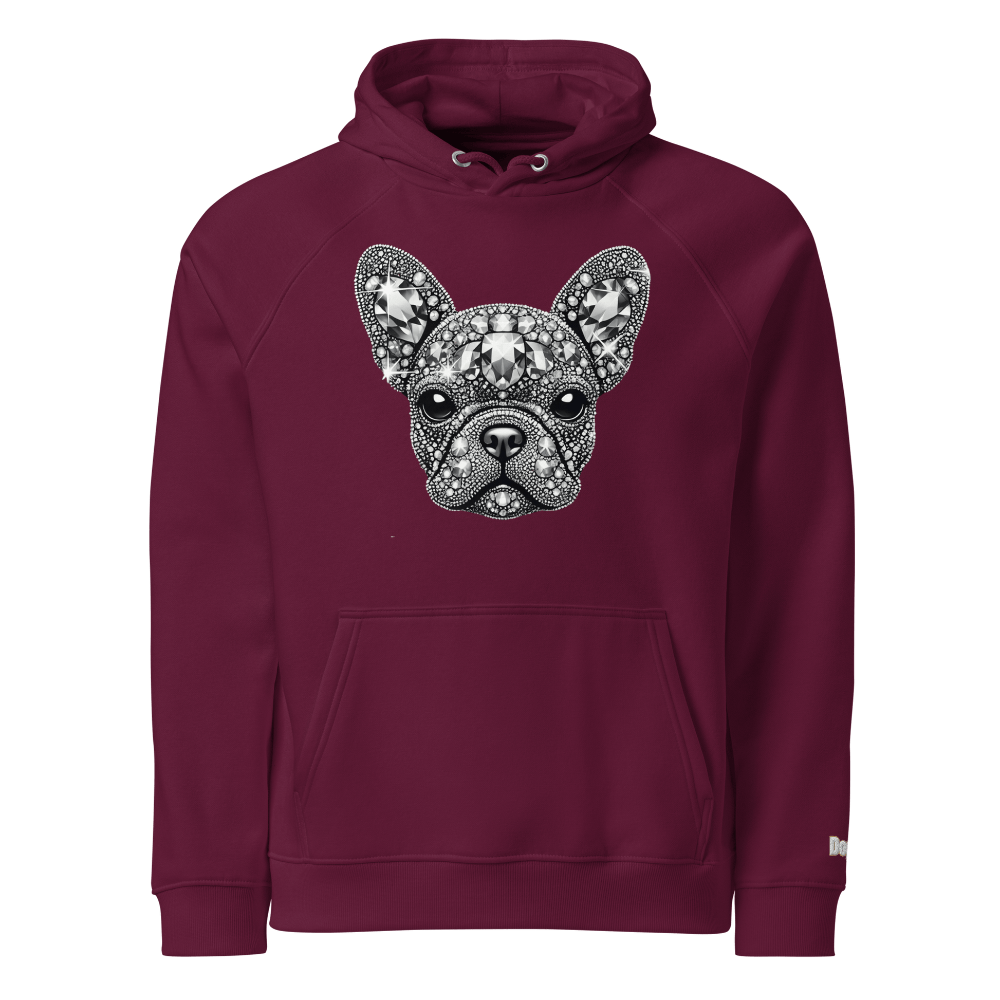 Sweat à capuche écologique Raglan unisexe - Collection Bouledogue Français - Doggy Trend