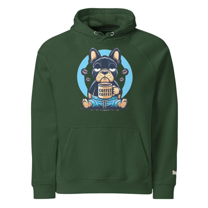 Sweat à capuche écologique Raglan unisexe - Collection Bouledogue Francais - Doggy Trend