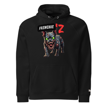 Sweat à capuche écologique Raglan unisexe - Collection Bouledogue Français - Doggy Trend