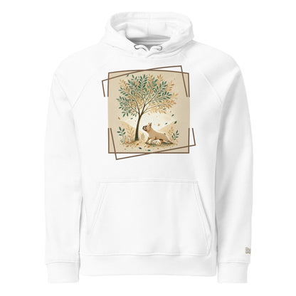 Sweat à capuche écologique Raglan unisexe - Collection Bouledogue Francais - Doggy Trend