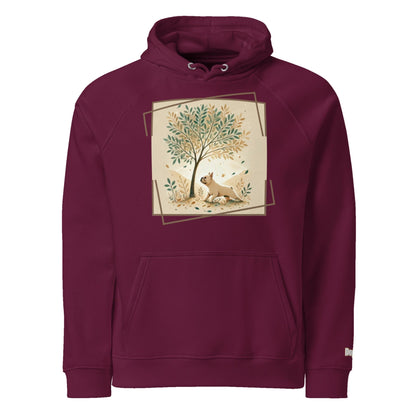 Sweat à capuche écologique Raglan unisexe - Collection Bouledogue Francais - Doggy Trend