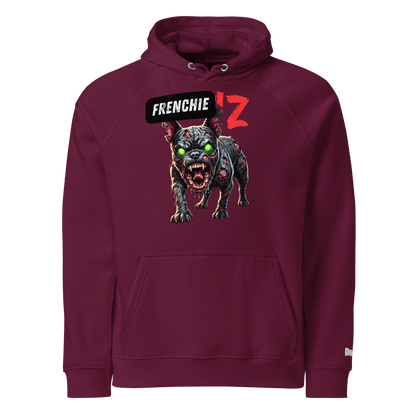 Sweat à capuche écologique Raglan unisexe - Collection Bouledogue Français - Doggy Trend