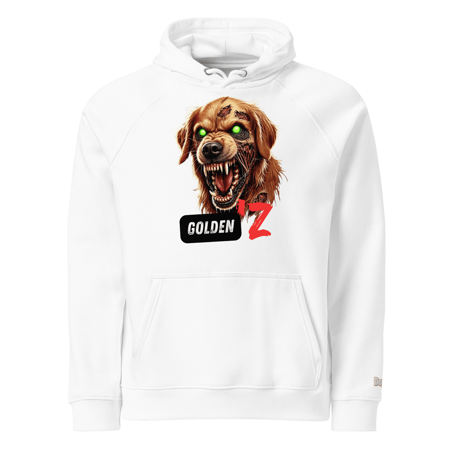 Sweat à capuche écologique Raglan unisexe - Collection Golden Retriever - Doggy Trend