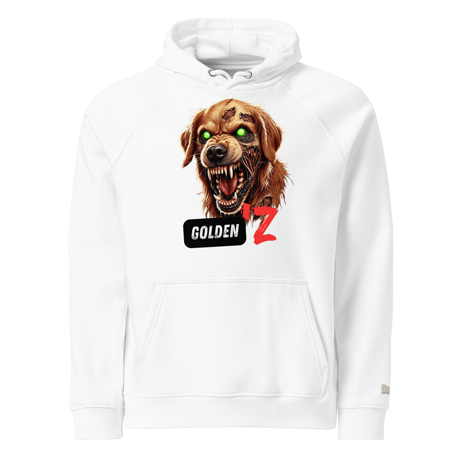 Sweat à capuche écologique Raglan unisexe - Collection Golden Retriever - Doggy Trend
