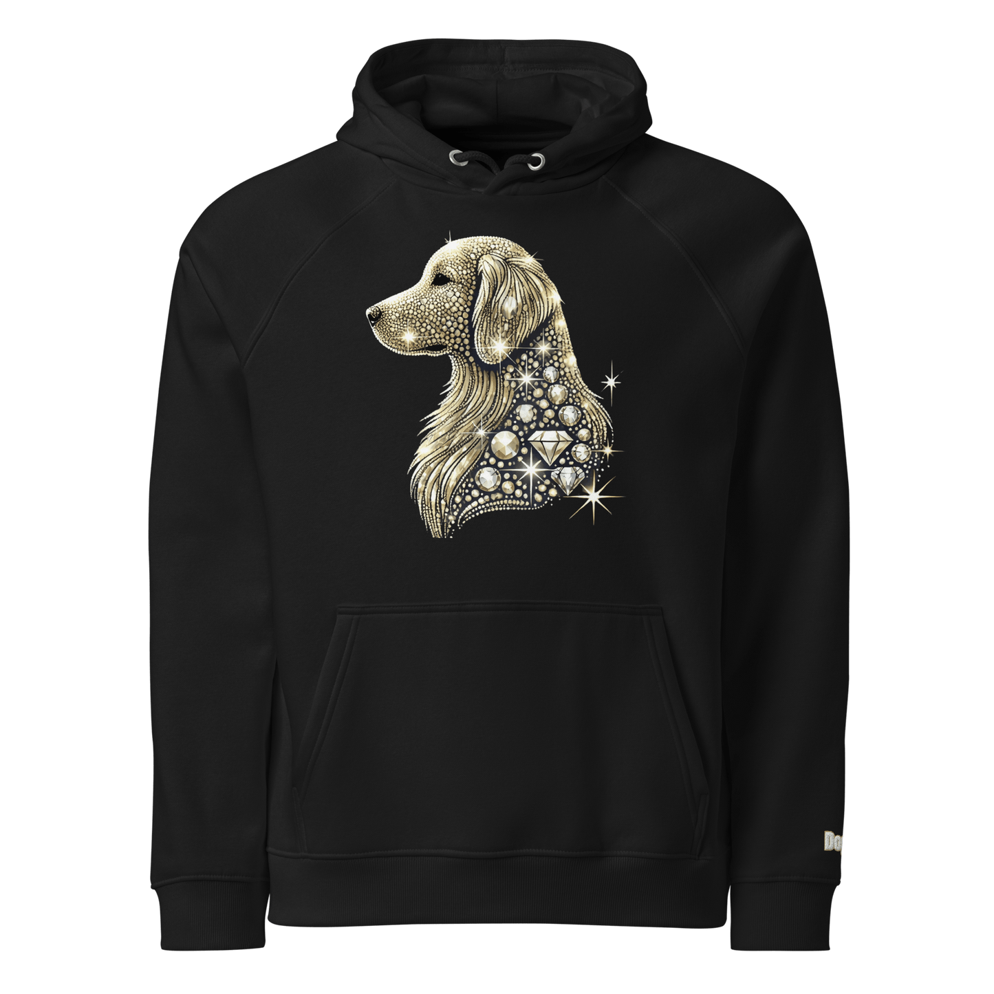 Sweat à capuche écologique Raglan unisexe - Collection Golden Retriever - Doggy Trend