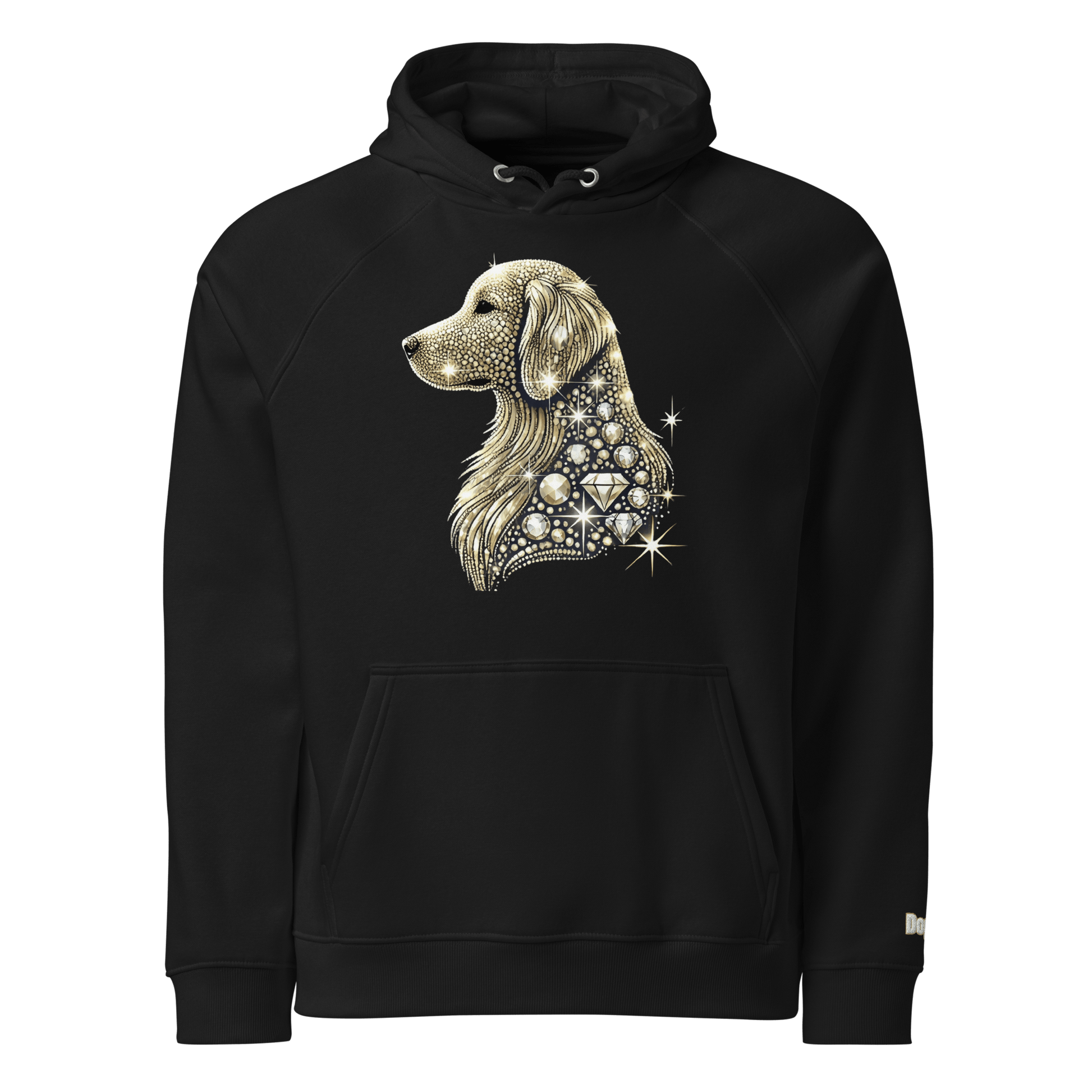 Sweat à capuche écologique Raglan unisexe - Collection Golden Retriever - Doggy Trend