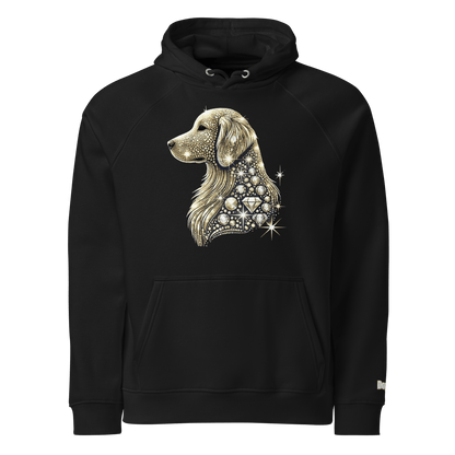 Sweat à capuche écologique Raglan unisexe - Collection Golden Retriever - Doggy Trend