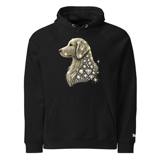 Sweat à capuche écologique Raglan unisexe - Collection Golden Retriever - Doggy Trend