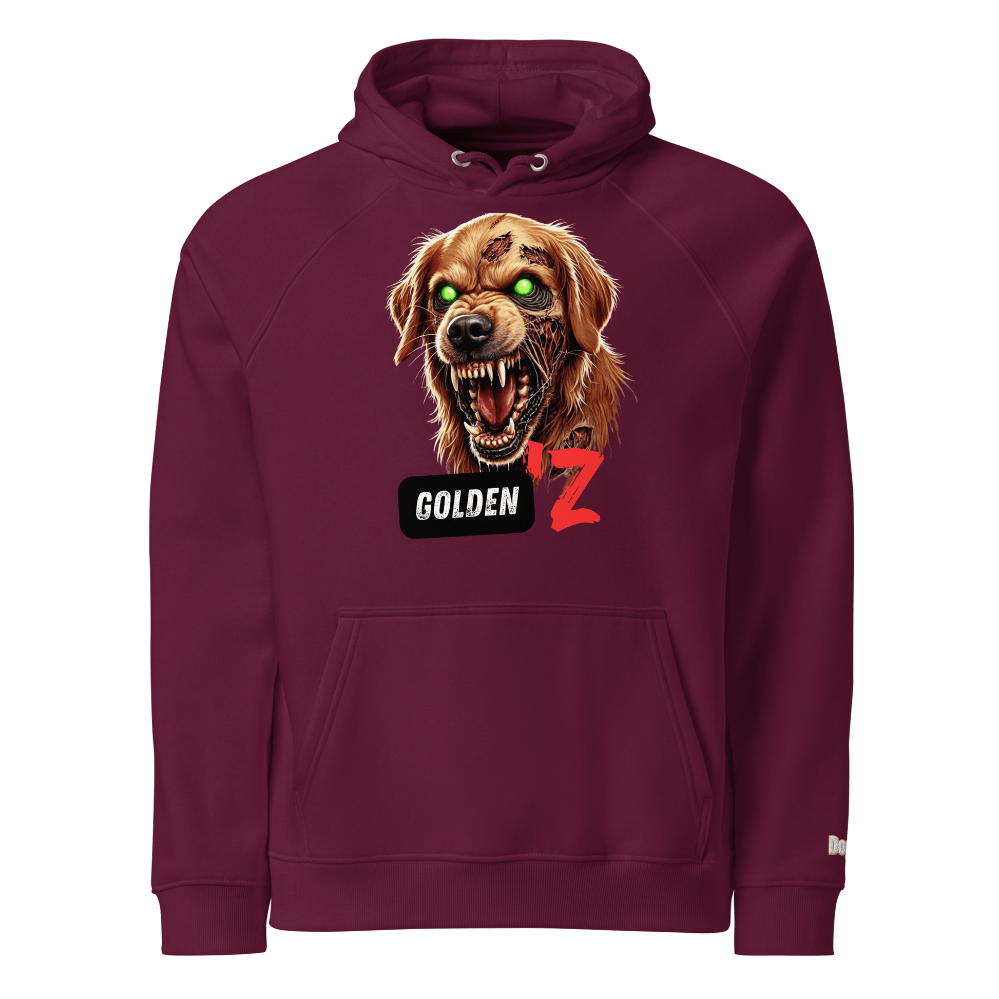 Sweat à capuche écologique Raglan unisexe - Collection Golden Retriever - Doggy Trend