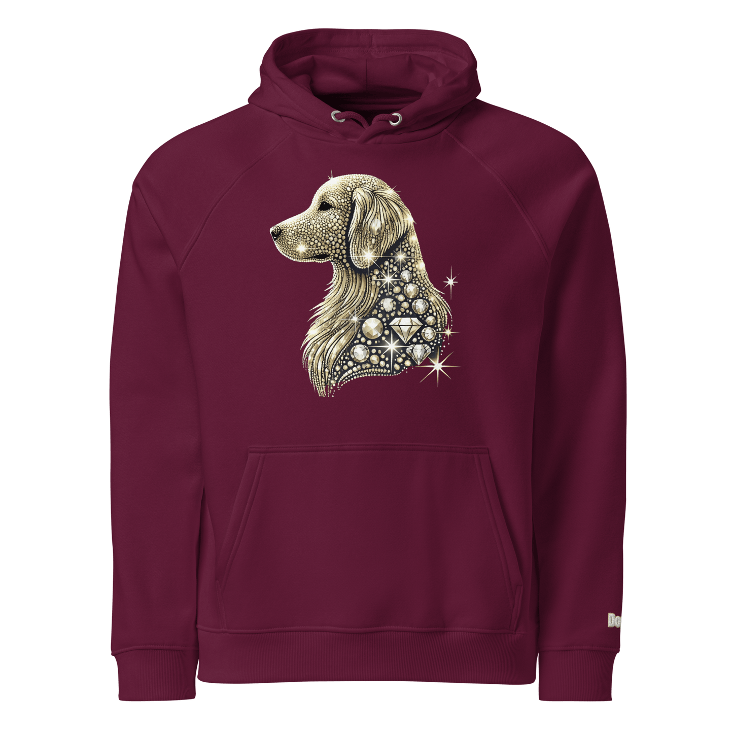 Sweat à capuche écologique Raglan unisexe - Collection Golden Retriever - Doggy Trend