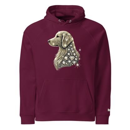 Sweat à capuche écologique Raglan unisexe - Collection Golden Retriever - Doggy Trend