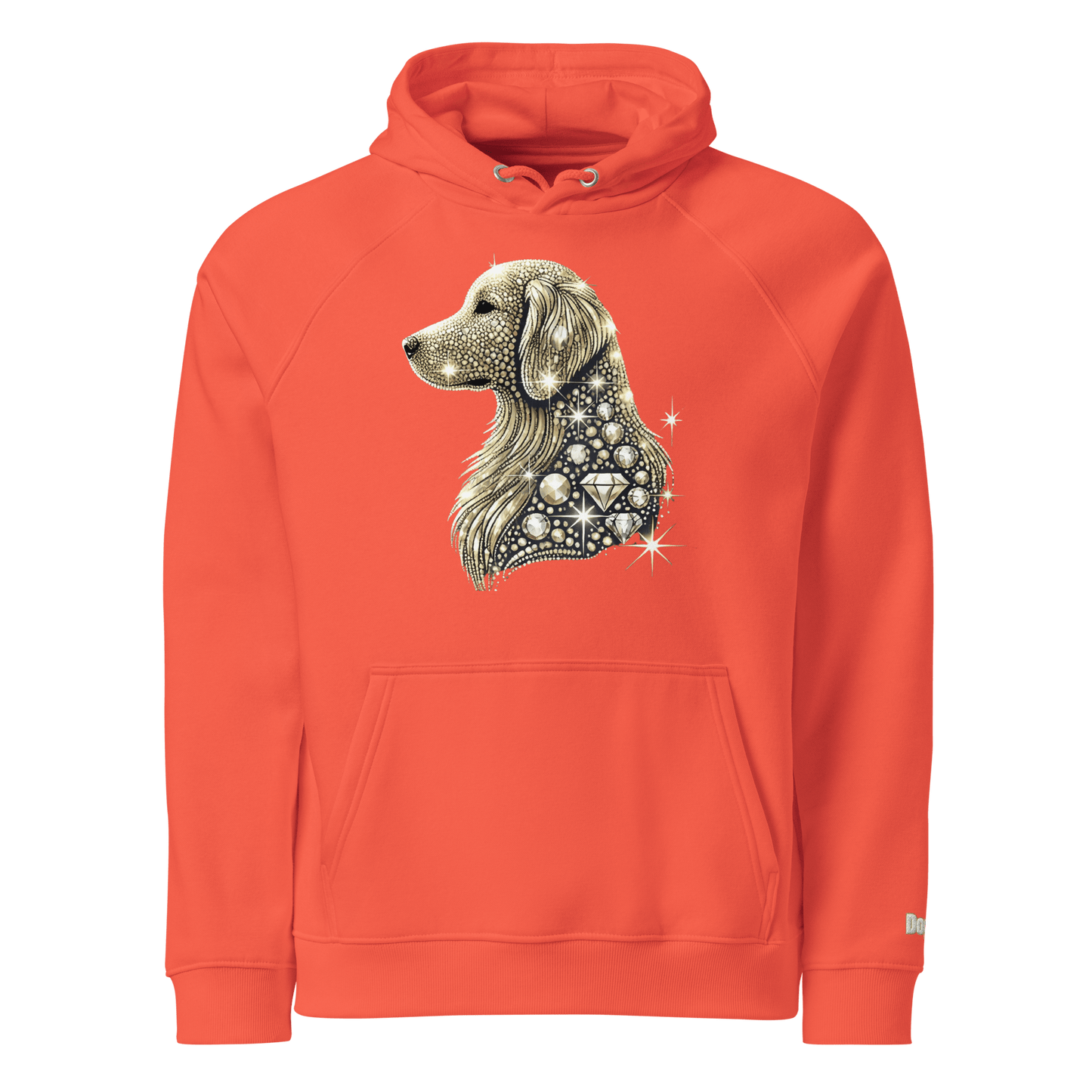 Sweat à capuche écologique Raglan unisexe - Collection Golden Retriever - Doggy Trend