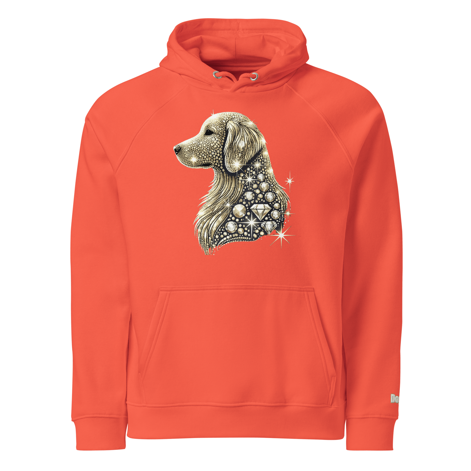 Sweat à capuche écologique Raglan unisexe - Collection Golden Retriever - Doggy Trend
