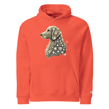 Sweat à capuche écologique Raglan unisexe - Collection Golden Retriever - Doggy Trend