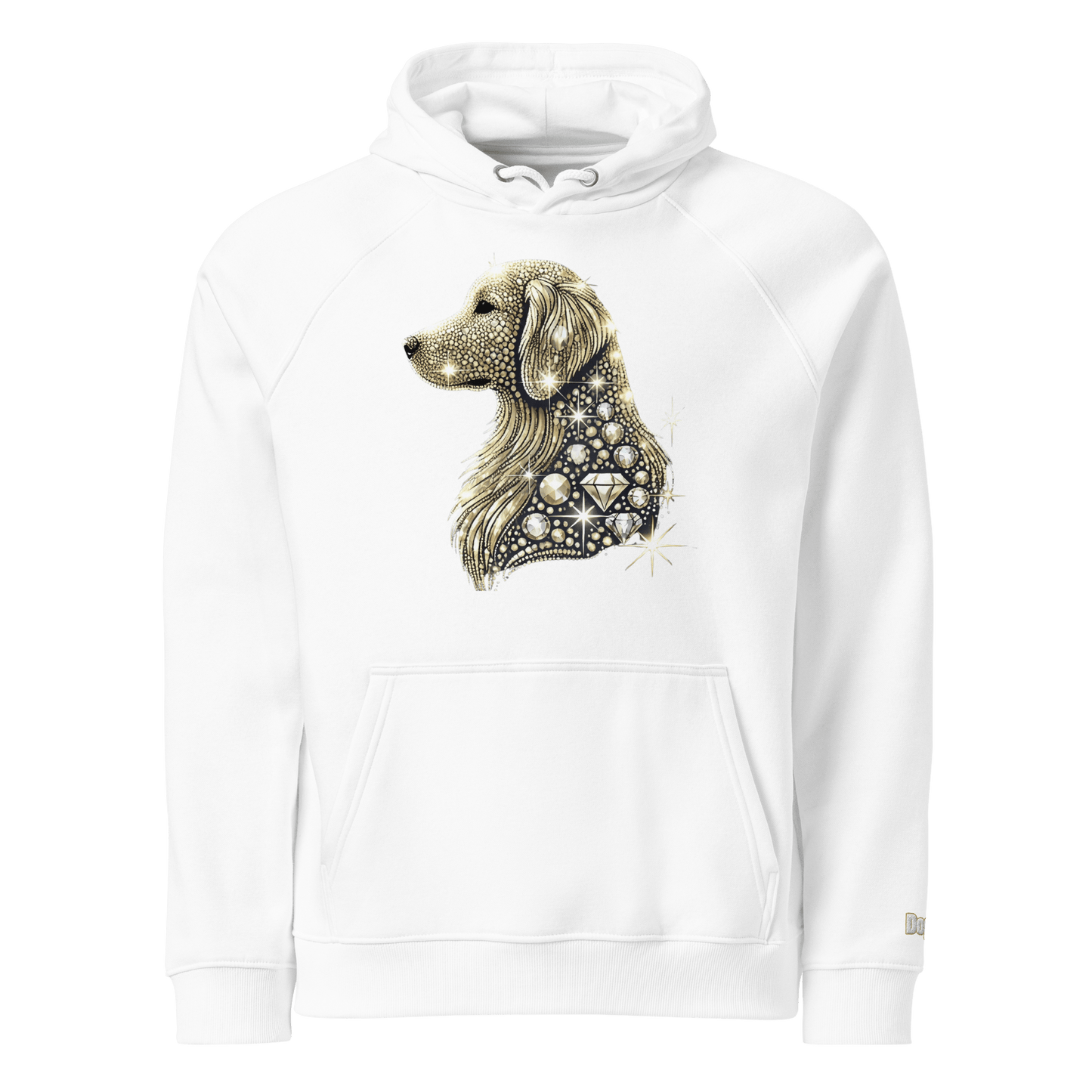Sweat à capuche écologique Raglan unisexe - Collection Golden Retriever - Doggy Trend