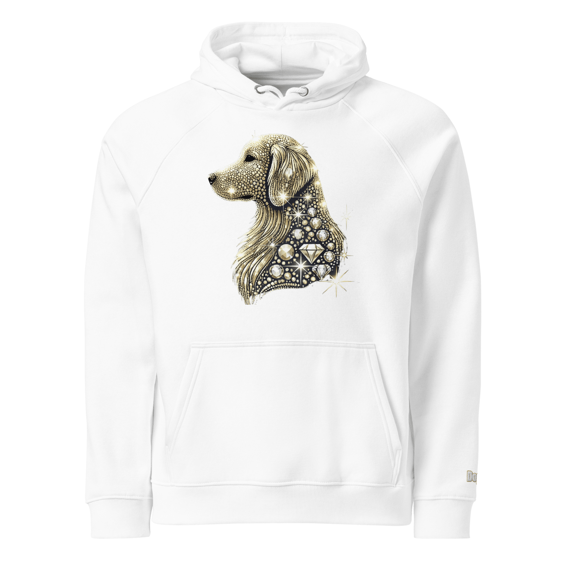 Sweat à capuche écologique Raglan unisexe - Collection Golden Retriever - Doggy Trend
