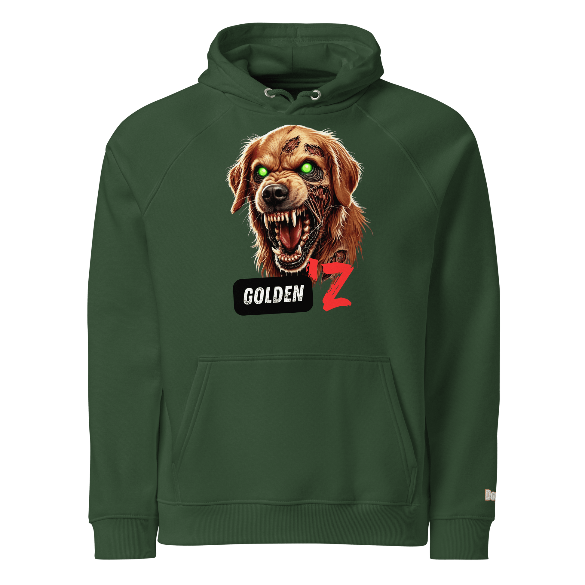 Sweat à capuche écologique Raglan unisexe - Collection Golden Retriever - Doggy Trend