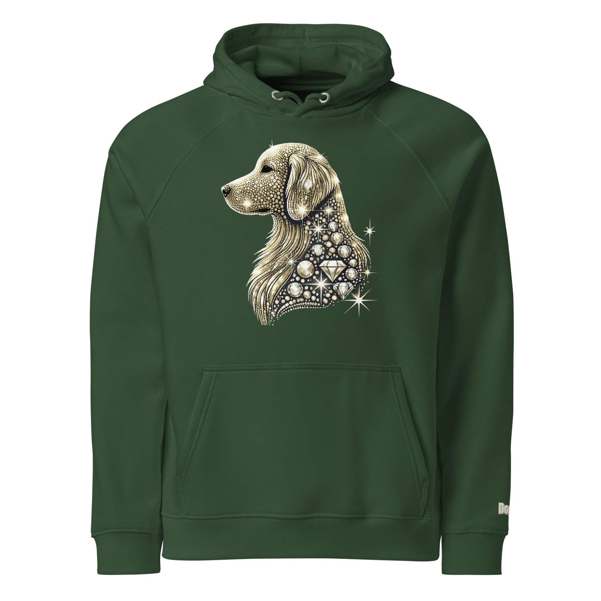 Sweat à capuche écologique Raglan unisexe - Collection Golden Retriever - Doggy Trend