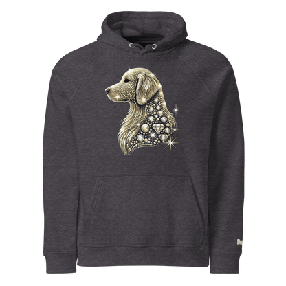 Sweat à capuche écologique Raglan unisexe - Collection Golden Retriever - Doggy Trend