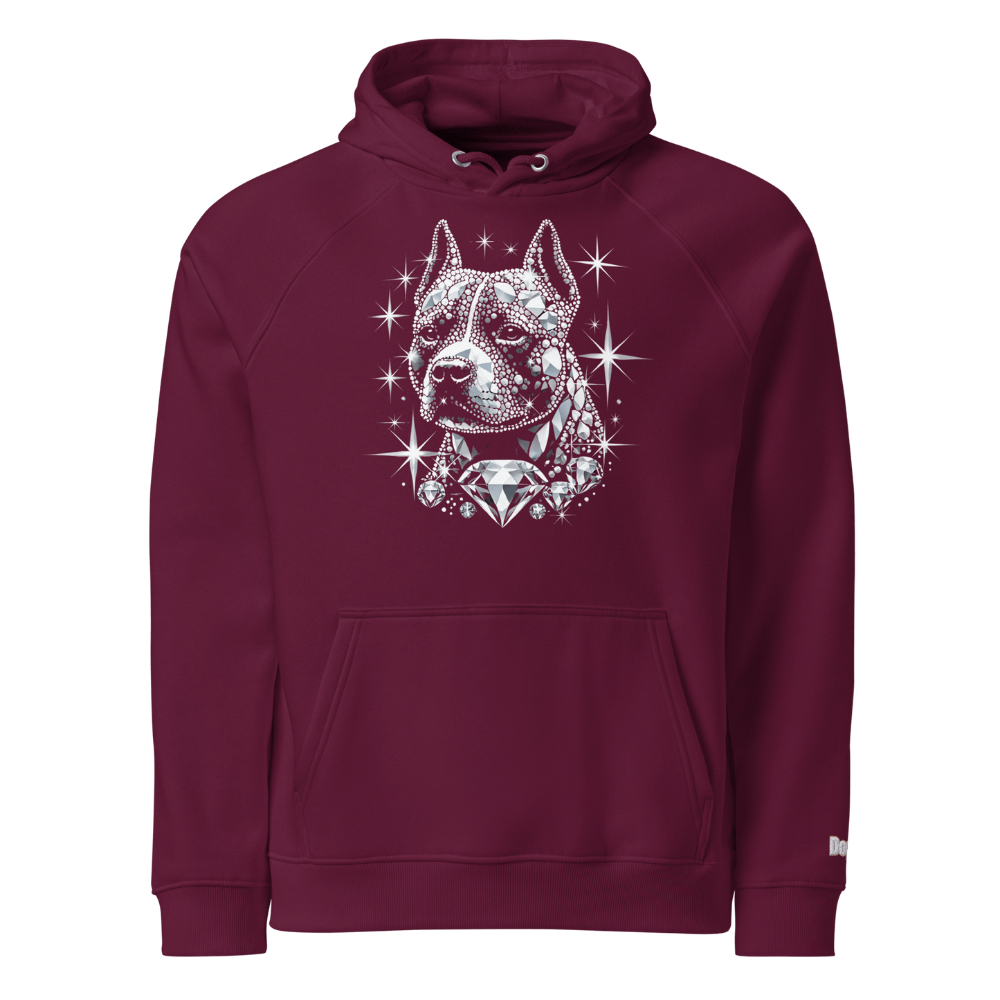 Sweat à capuche écologique Raglan unisexe - Collection Staffordshire Bull Terrier - Doggy Trend