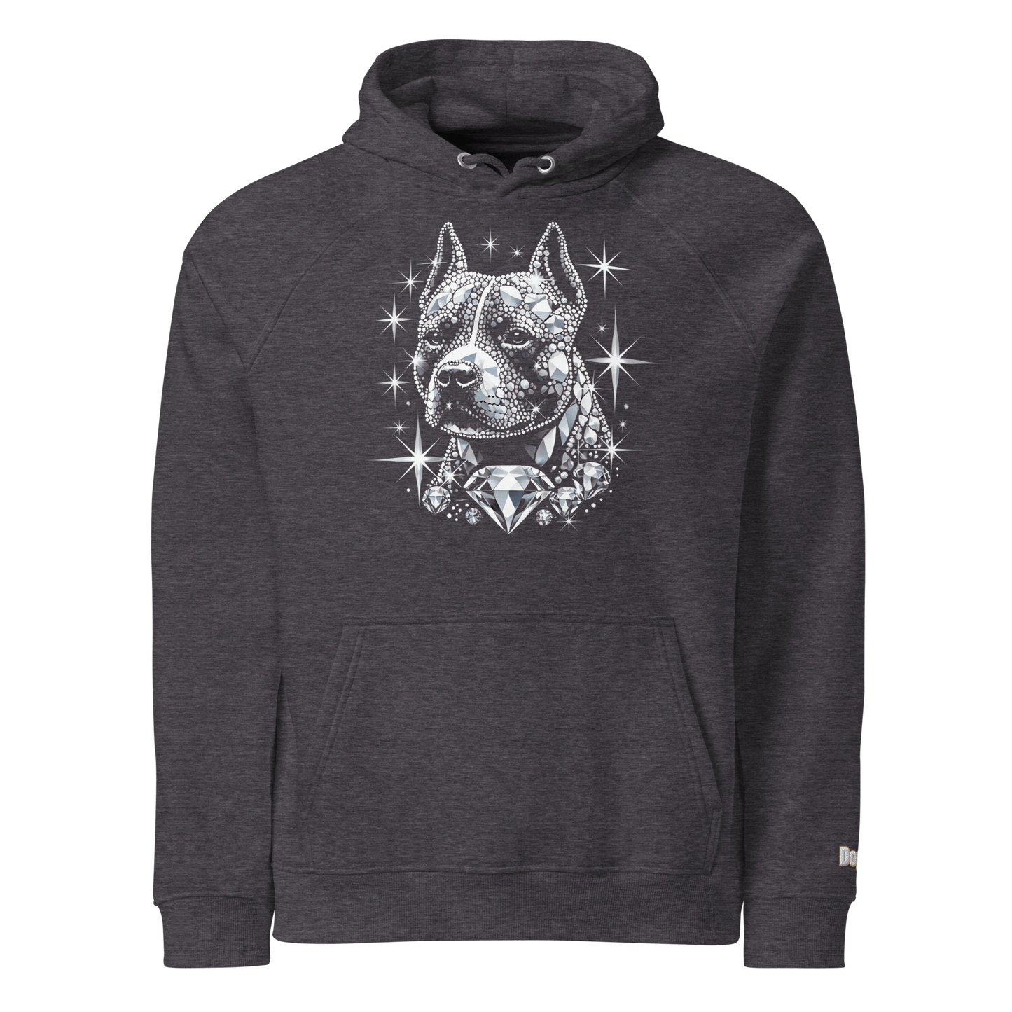 Sweat à capuche écologique Raglan unisexe - Collection Staffordshire Bull Terrier - Doggy Trend