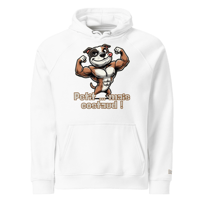 Sweat à capuche écologique Raglan unisexe - Collection Staffordshire Bull Terrier - Doggy Trend