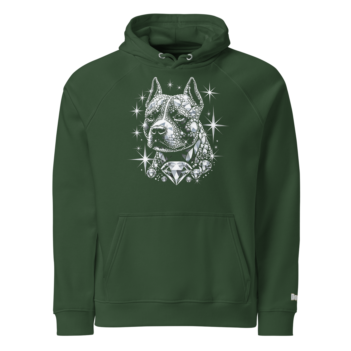 Sweat à capuche écologique Raglan unisexe - Collection Staffordshire Bull Terrier - Doggy Trend