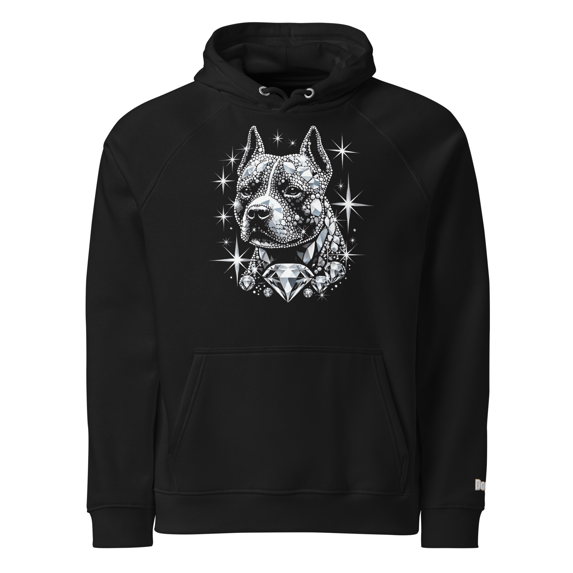 Sweat à capuche écologique Raglan unisexe - Collection Staffordshire Bull Terrier - Doggy Trend