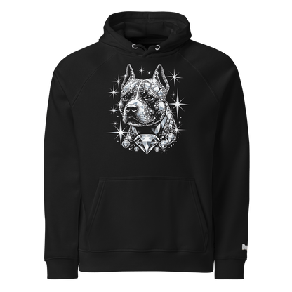 Sweat à capuche écologique Raglan unisexe - Collection Staffordshire Bull Terrier - Doggy Trend
