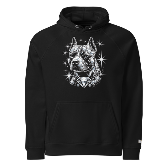 Sweat à capuche écologique Raglan unisexe - Collection Staffordshire Bull Terrier - Doggy Trend