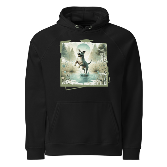 Sweat à capuche écologique Raglan unisexe - Collection Staffordshire Bull Terrier - Doggy Trend