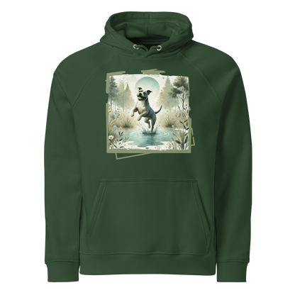 Sweat à capuche écologique Raglan unisexe - Collection Staffordshire Bull Terrier - Doggy Trend