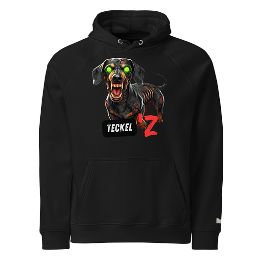 Sweat à capuche écologique Raglan unisexe - Collection Teckel - Doggy Trend