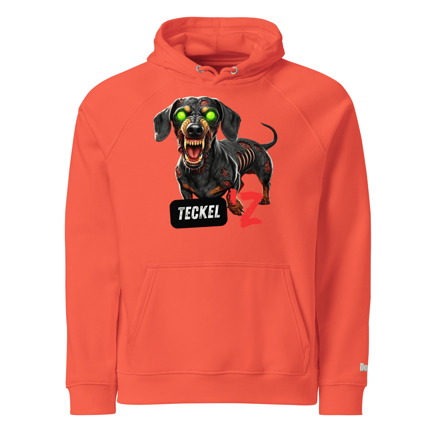 Sweat à capuche écologique Raglan unisexe - Collection Teckel - Doggy Trend