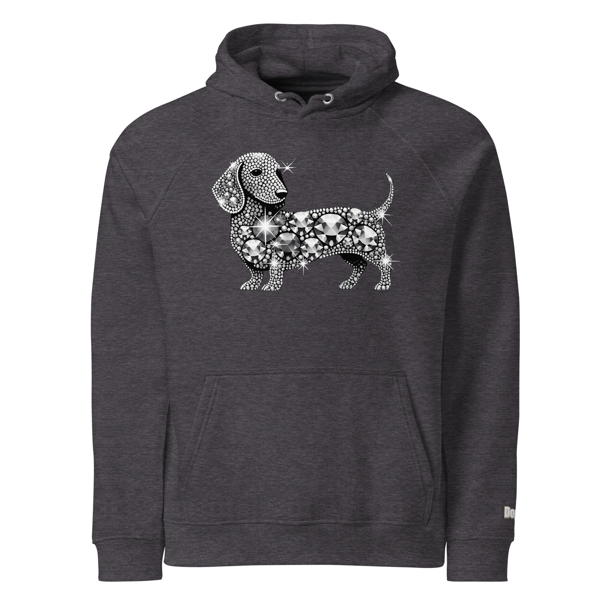 Sweat à capuche écologique Raglan unisexe - Collection Teckel - Doggy Trend