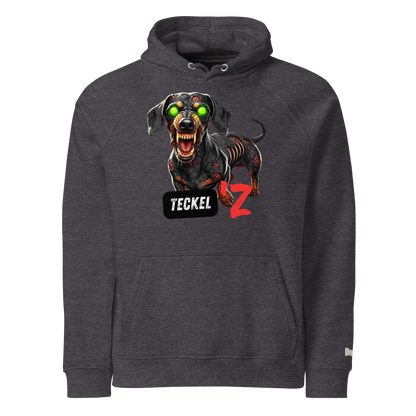 Sweat à capuche écologique Raglan unisexe - Collection Teckel - Doggy Trend