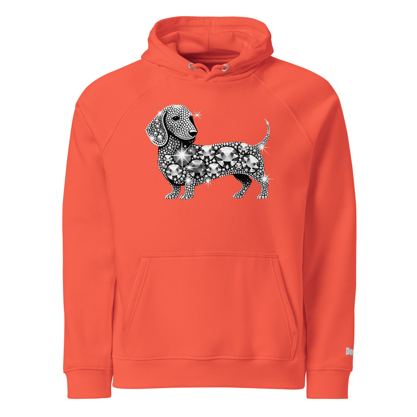 Sweat à capuche écologique Raglan unisexe - Collection Teckel - Doggy Trend