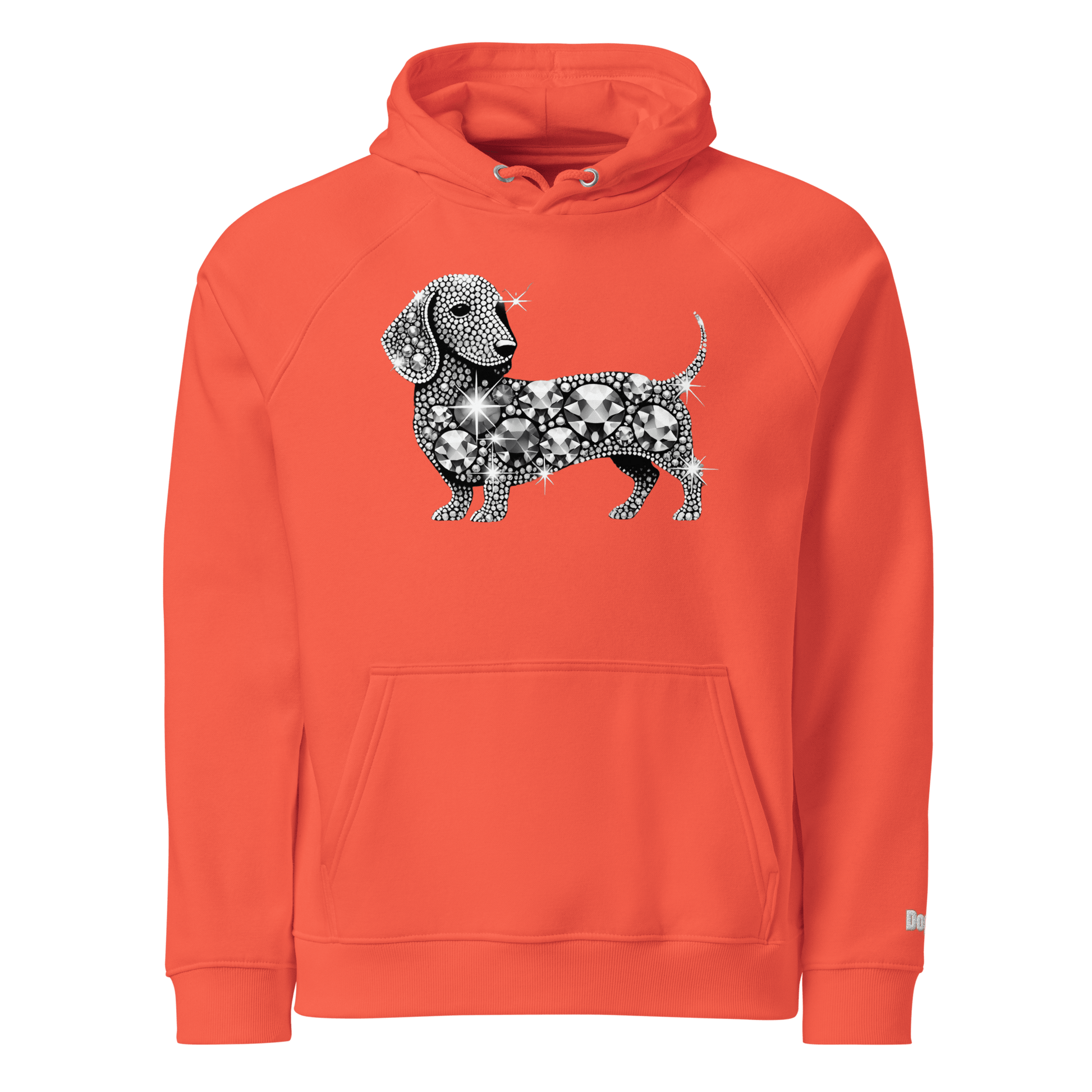Sweat à capuche écologique Raglan unisexe - Collection Teckel - Doggy Trend
