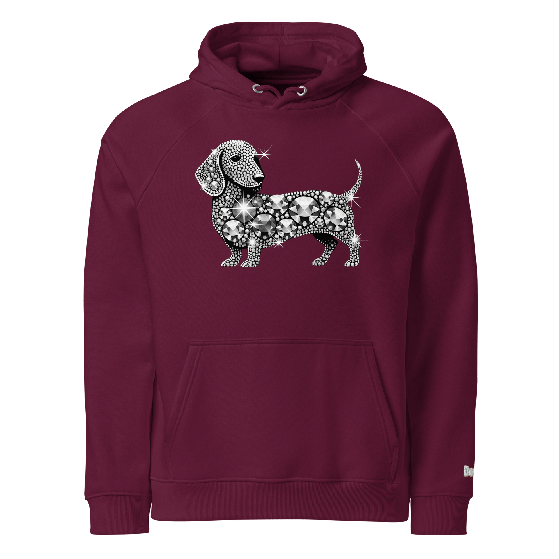 Sweat à capuche écologique Raglan unisexe - Collection Teckel - Doggy Trend