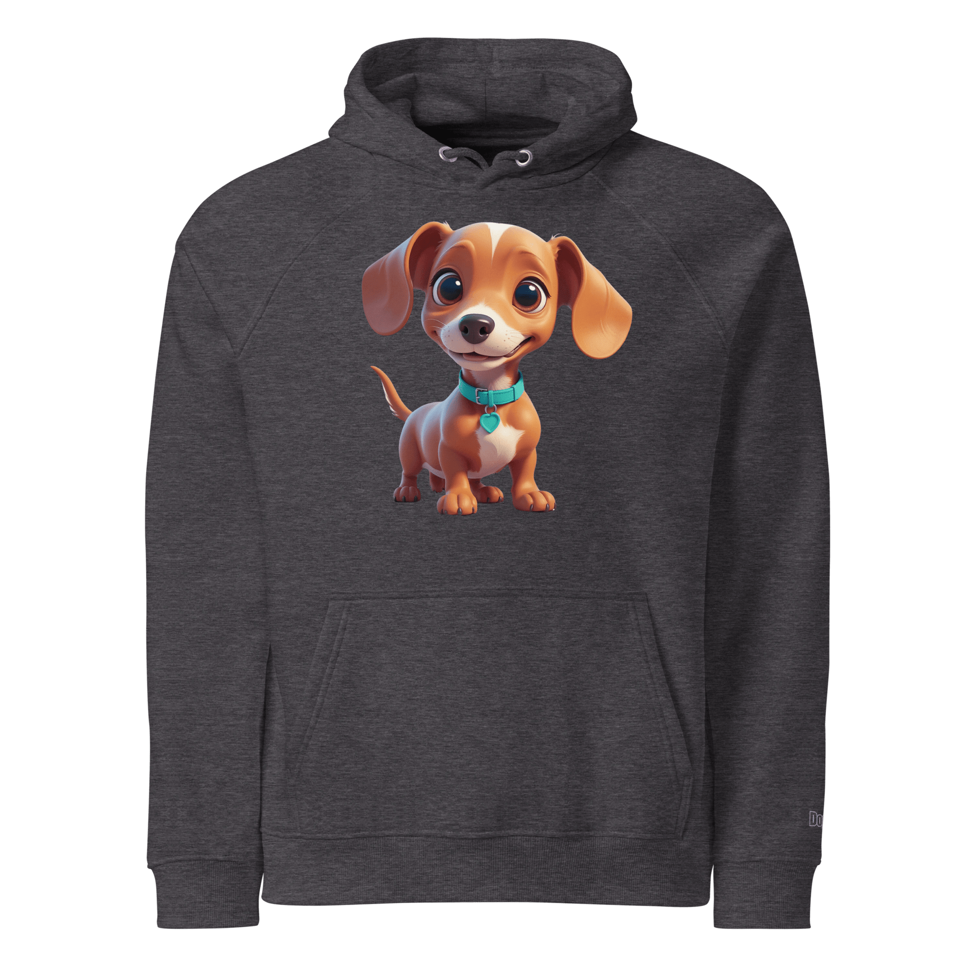 Sweat à capuche écologique Raglan unisexe - Collection Teckel - Doggy Trend