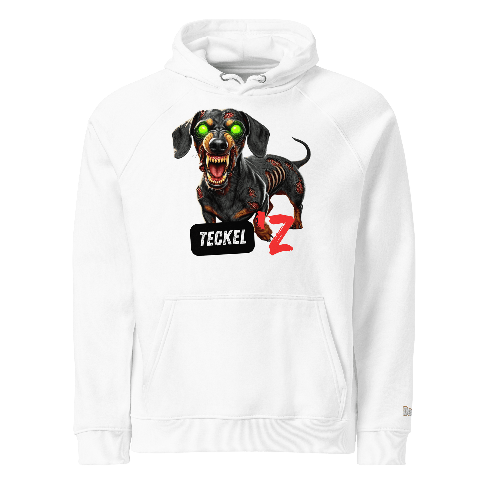 Sweat à capuche écologique Raglan unisexe - Collection Teckel - Doggy Trend