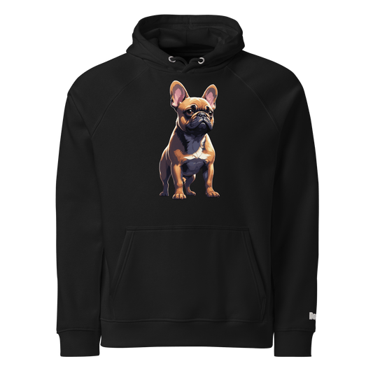 Sweat à capuche écologique unisexe - Collection Bouledogue Français - Doggy Trend