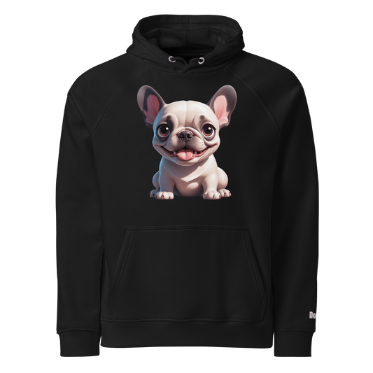 Sweat à capuche écologique unisexe - Collection Bouledogue Français - Doggy Trend
