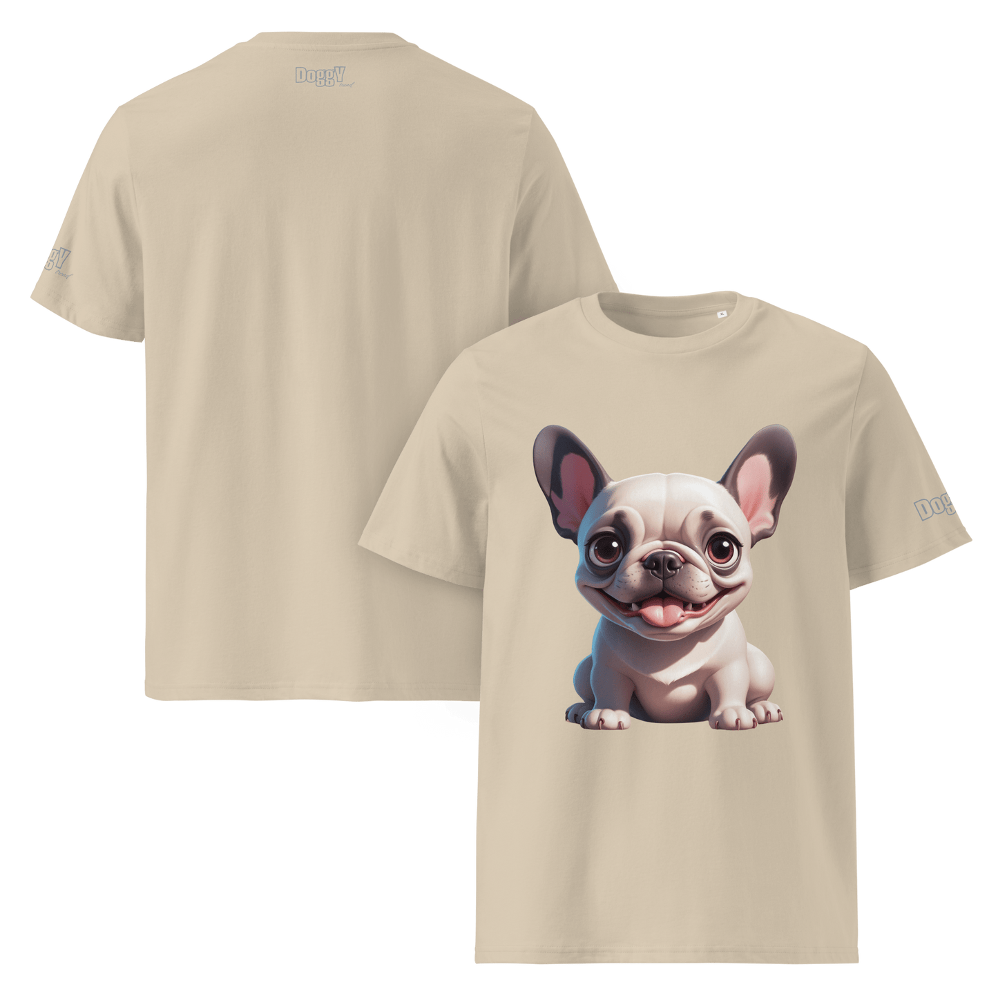 T-shirt unisexe en coton biologique - Collection Bouledogue Français - Doggy Trend